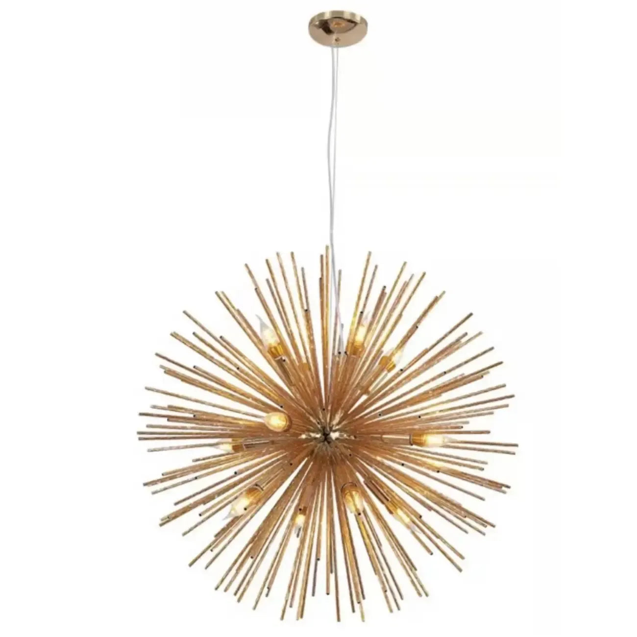 Modern Starburst Aluminum Chandelier for Dining Room Decor