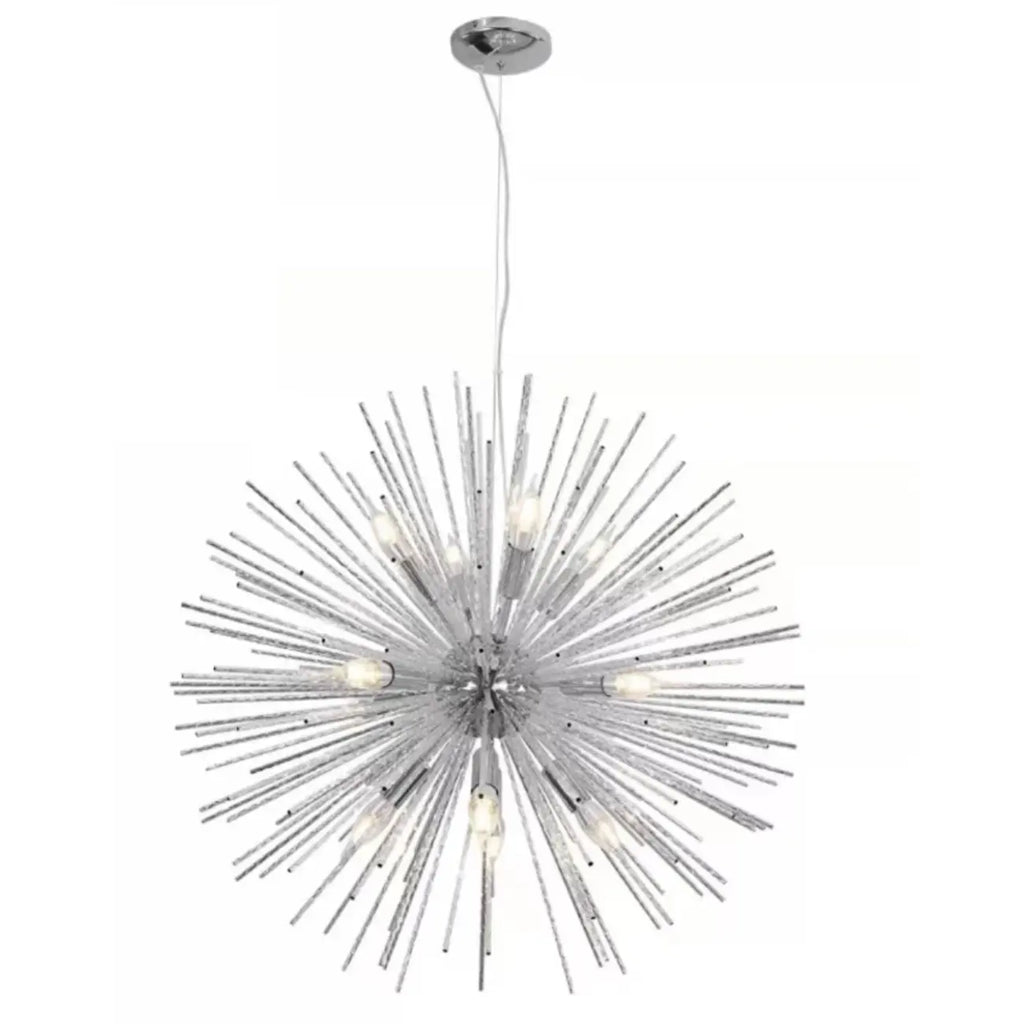 Modern Starburst Aluminum Chandelier for Dining Room Decor