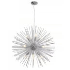 Modern Starburst Aluminum Chandelier for Dining Room Decor