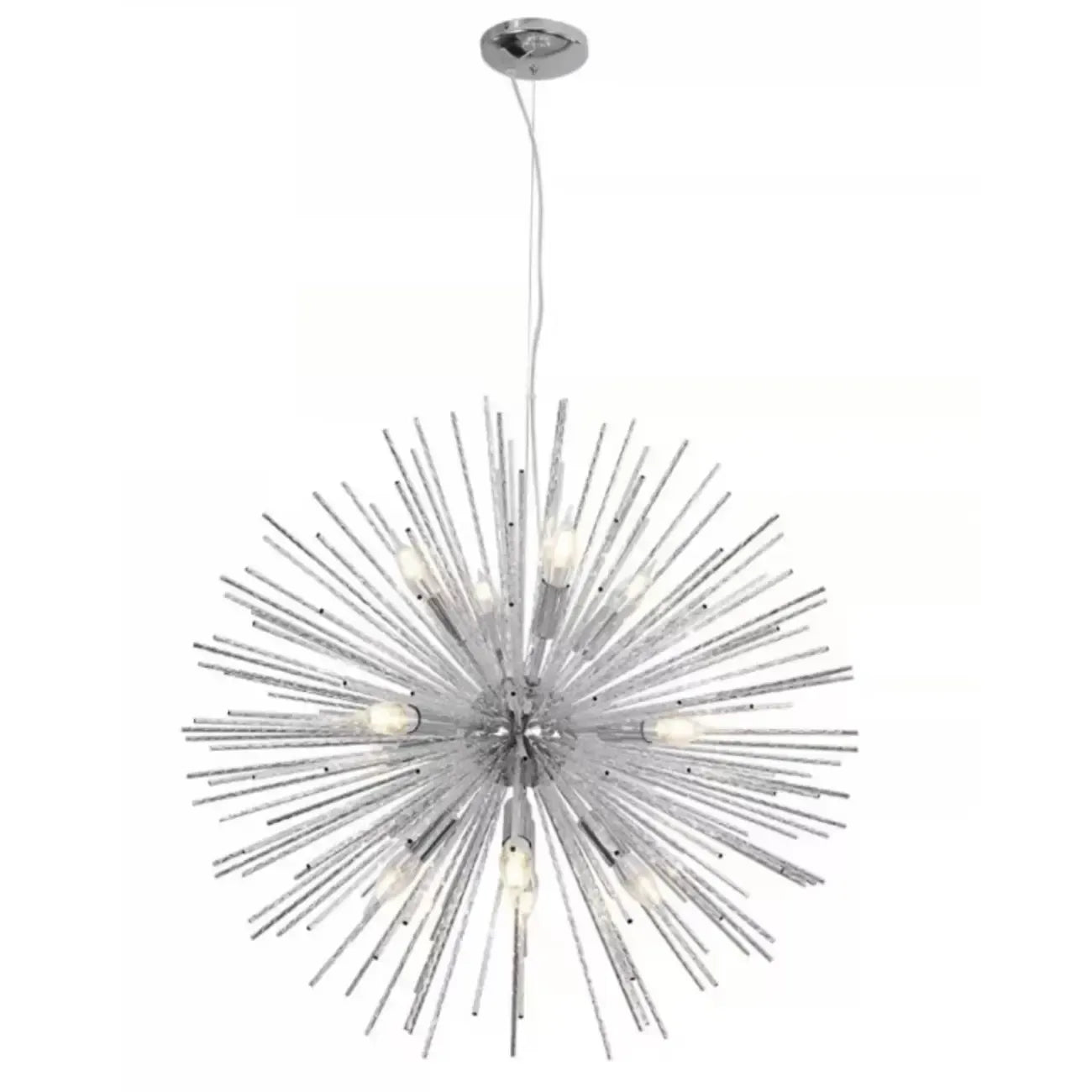 Modern Starburst Aluminum Chandelier for Dining Room Decor