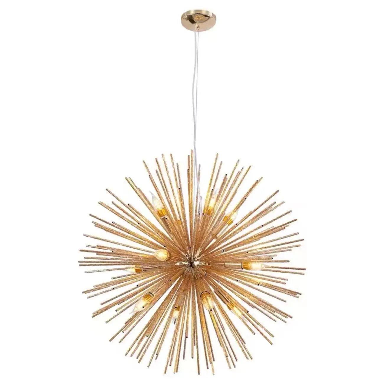 Modern Starburst Aluminum Chandelier for Dining Room Decor