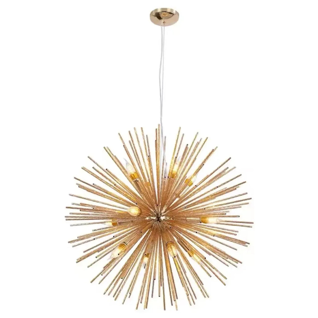 Modern Starburst Aluminum Chandelier for Dining Room Decor