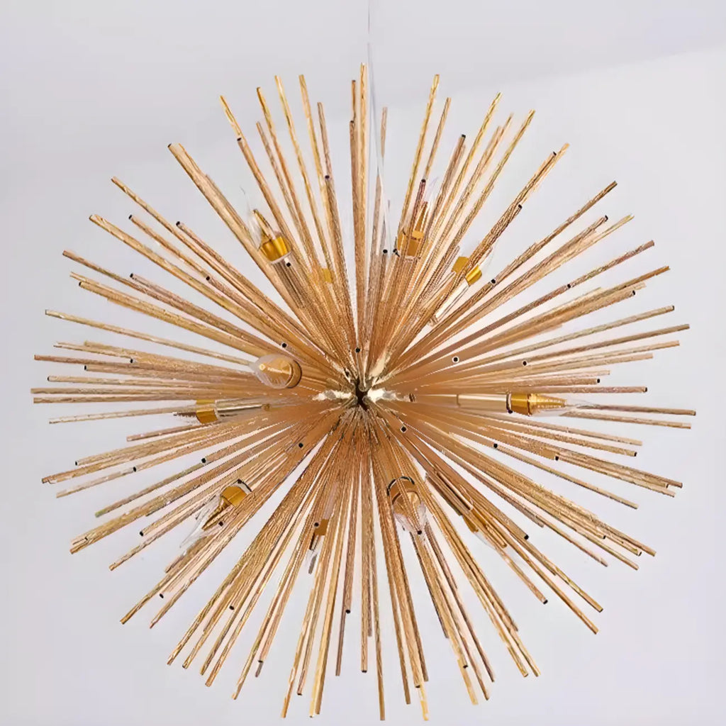 Modern Starburst Aluminum Chandelier for Dining Room Decor