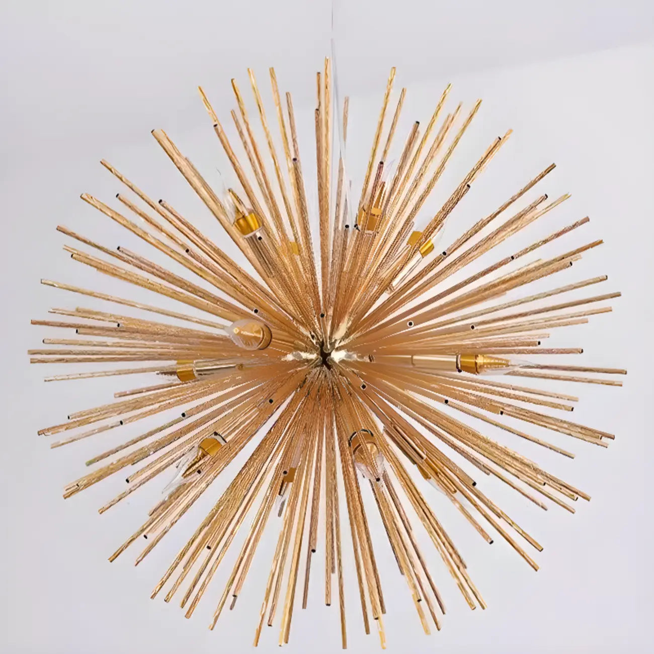 Modern Starburst Aluminum Chandelier for Dining Room Decor