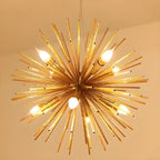 Modern Starburst Aluminum Chandelier for Dining Room Decor