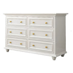 Glam Premium Wood White Bachelor Chest with Gold Handle