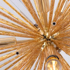 Modern Starburst Aluminum Chandelier for Dining Room Decor