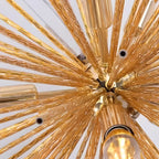 Modern Starburst Aluminum Chandelier for Dining Room Decor