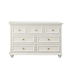 Glam Premium Wood White Bachelor Chest with Gold Handle