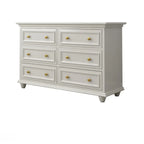 Glam Premium Wood White Bachelor Chest with Gold Handle
