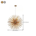 Modern Starburst Aluminum Chandelier for Dining Room Decor
