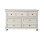 Glam Premium Wood White Bachelor Chest with Gold Handle