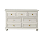Glam Premium Wood White Bachelor Chest with Gold Handle