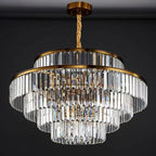 Luxury Crystal Gold Chandelier with Multi-Tiered Design