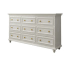 Glam Premium Wood White Bachelor Chest with Gold Handle
