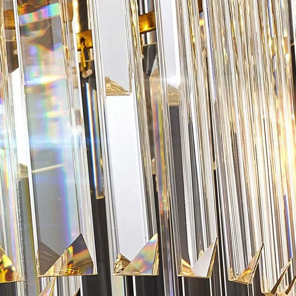 Luxury Crystal Gold Chandelier with Multi-Tiered Design