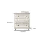 Glam Premium Wood White Bachelor Chest with Gold Handle