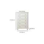 Glam Premium Wood White Bachelor Chest with Gold Handle