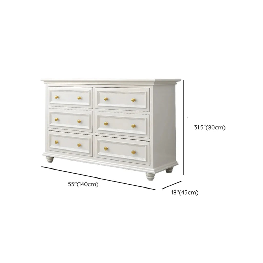 Glam Premium Wood White Bachelor Chest with Gold Handle