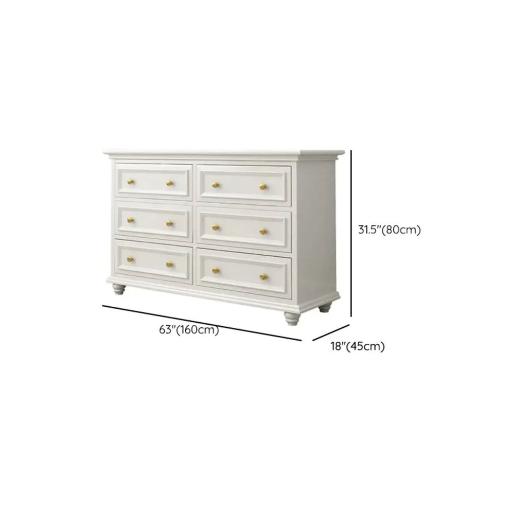 Glam Premium Wood White Bachelor Chest with Gold Handle