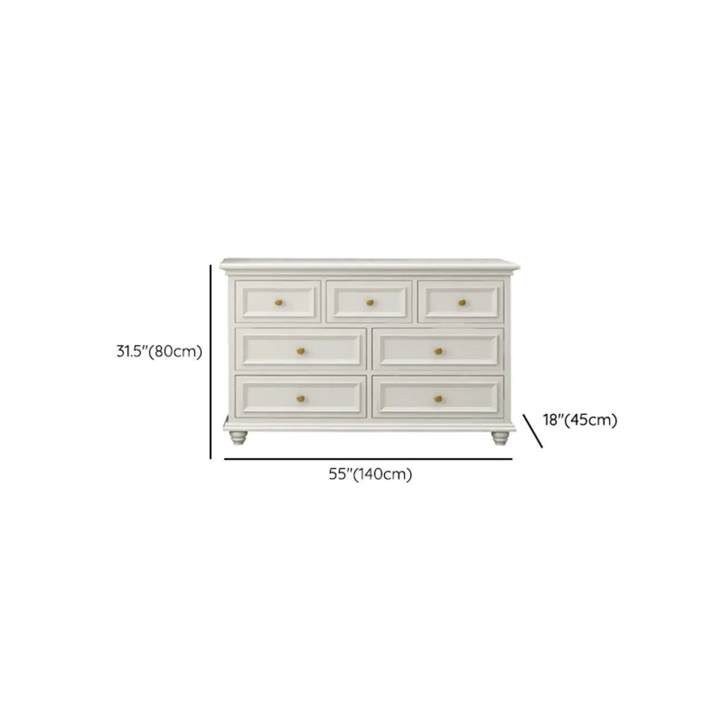 Glam Premium Wood White Bachelor Chest with Gold Handle