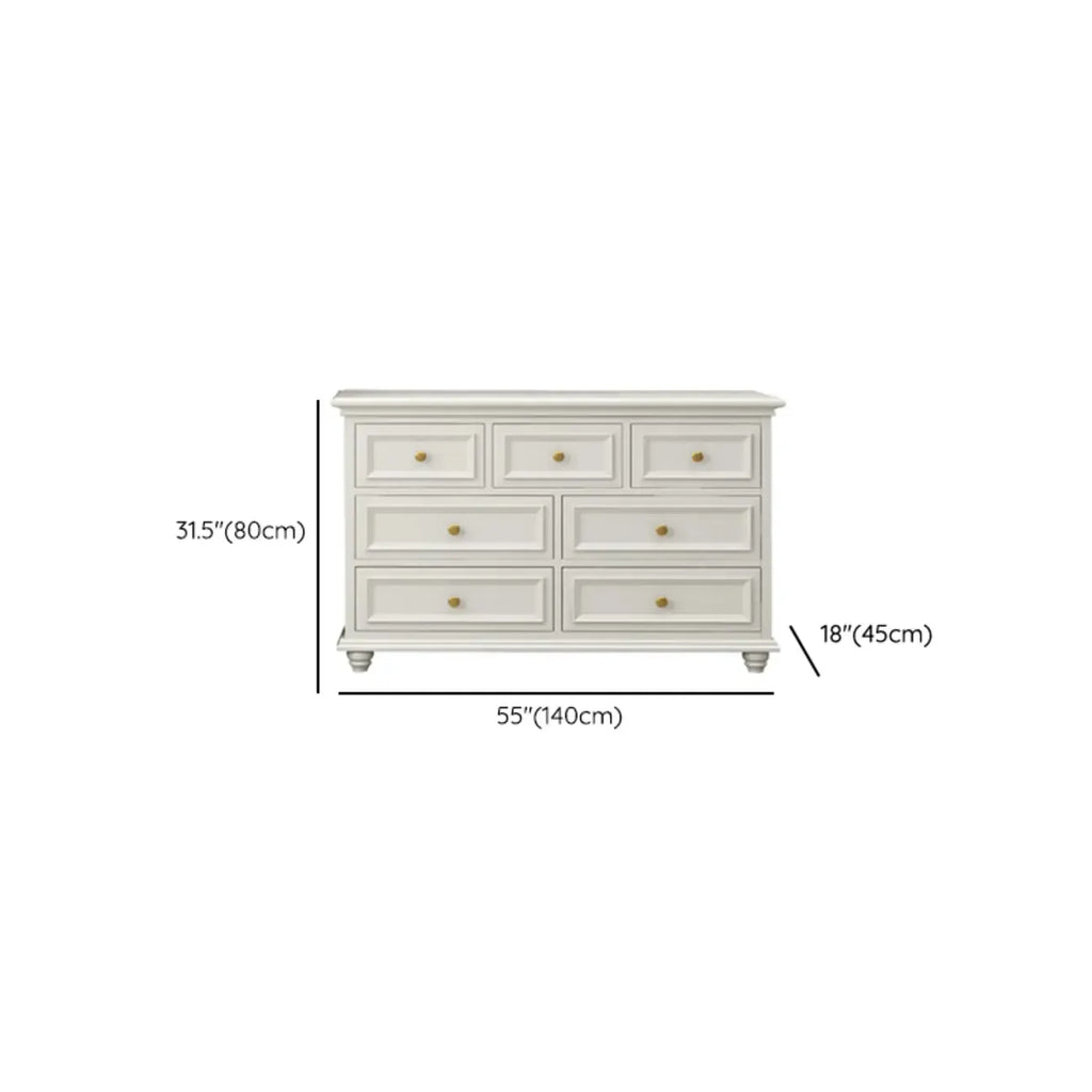 Glam Premium Wood White Bachelor Chest with Gold Handle