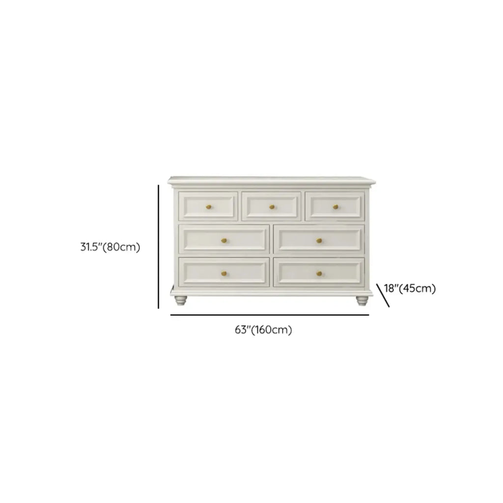 Glam Premium Wood White Bachelor Chest with Gold Handle