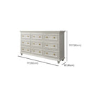 Glam Premium Wood White Bachelor Chest with Gold Handle