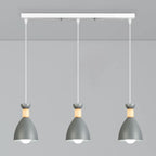 Modern Metal Island Light with 3 Cone Shades with Multi Color