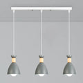 Modern Metal Island Light with 3 Cone Shades with Multi Color