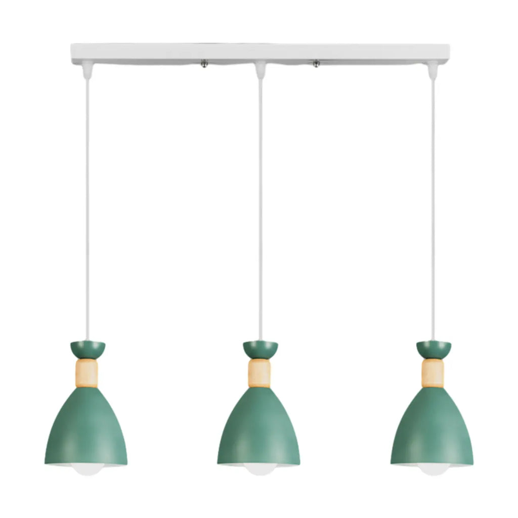 Modern Metal Island Light with 3 Cone Shades with Multi Color