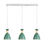 Modern Metal Island Light with 3 Cone Shades with Multi Color
