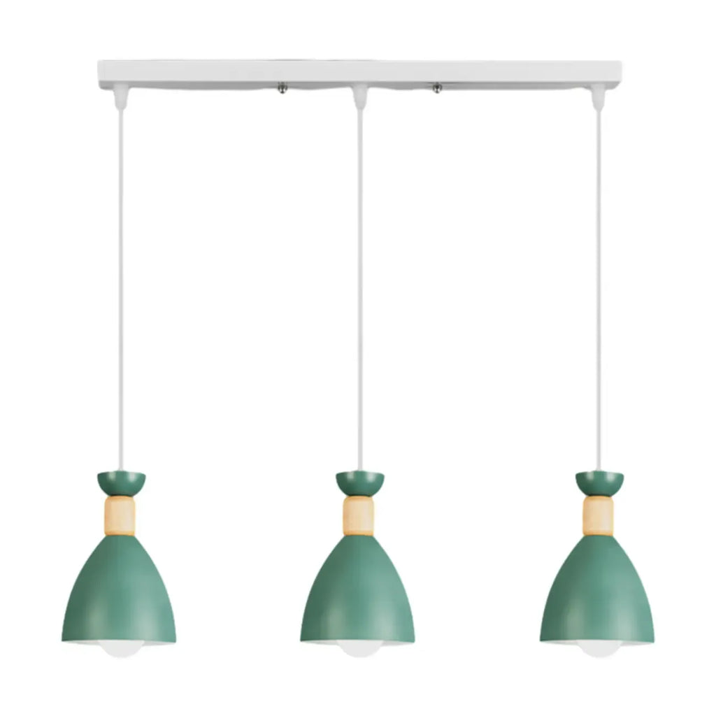 Modern Metal Island Light with 3 Cone Shades with Multi Color
