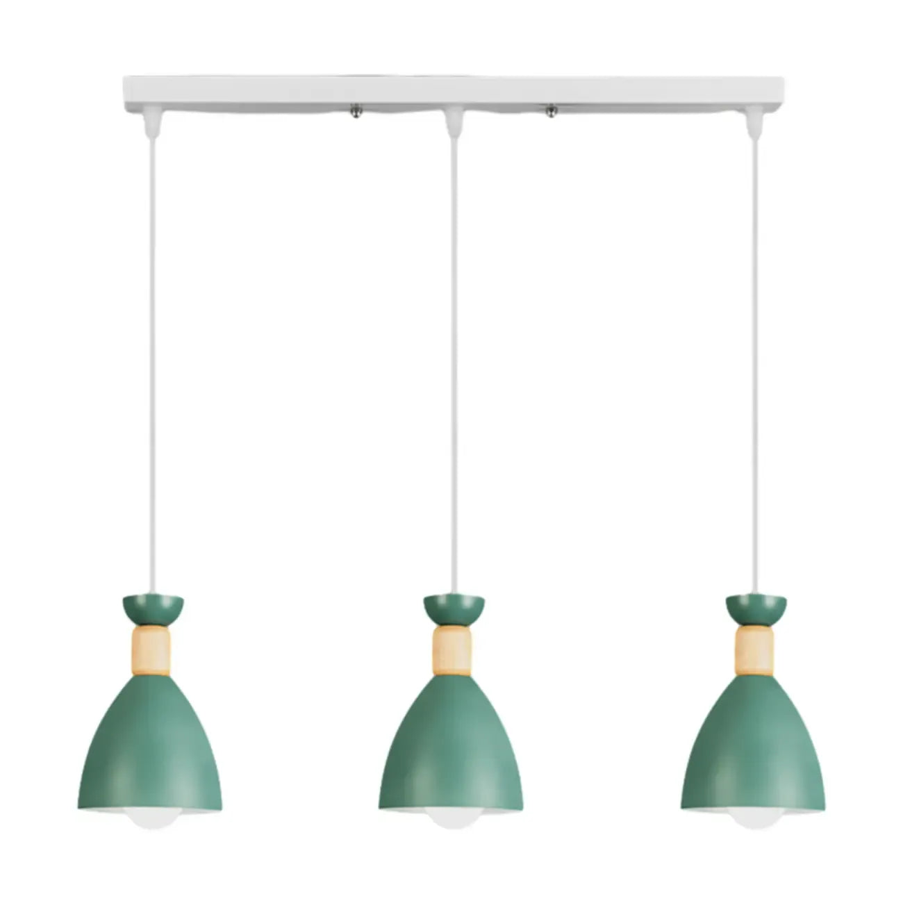 Modern Metal Island Light with 3 Cone Shades with Multi Color