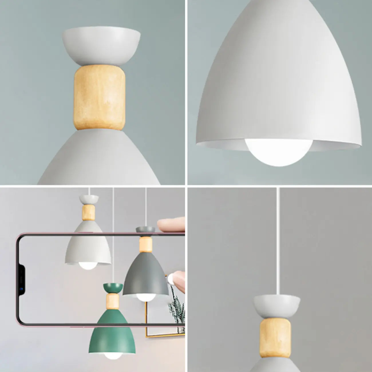 Modern Metal Island Light with 3 Cone Shades with Multi Color