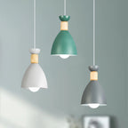 Modern Metal Island Light with 3 Cone Shades with Multi Color