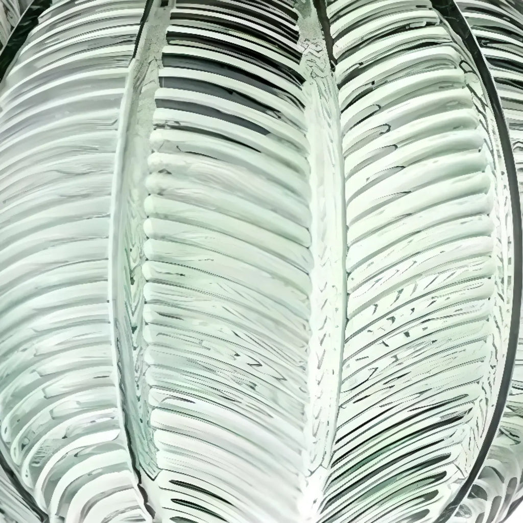 Modern Green Glass Leaf-Inspired Globe Pendant Light