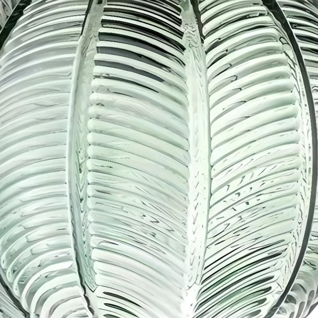 Modern Green Glass Leaf-Inspired Globe Pendant Light