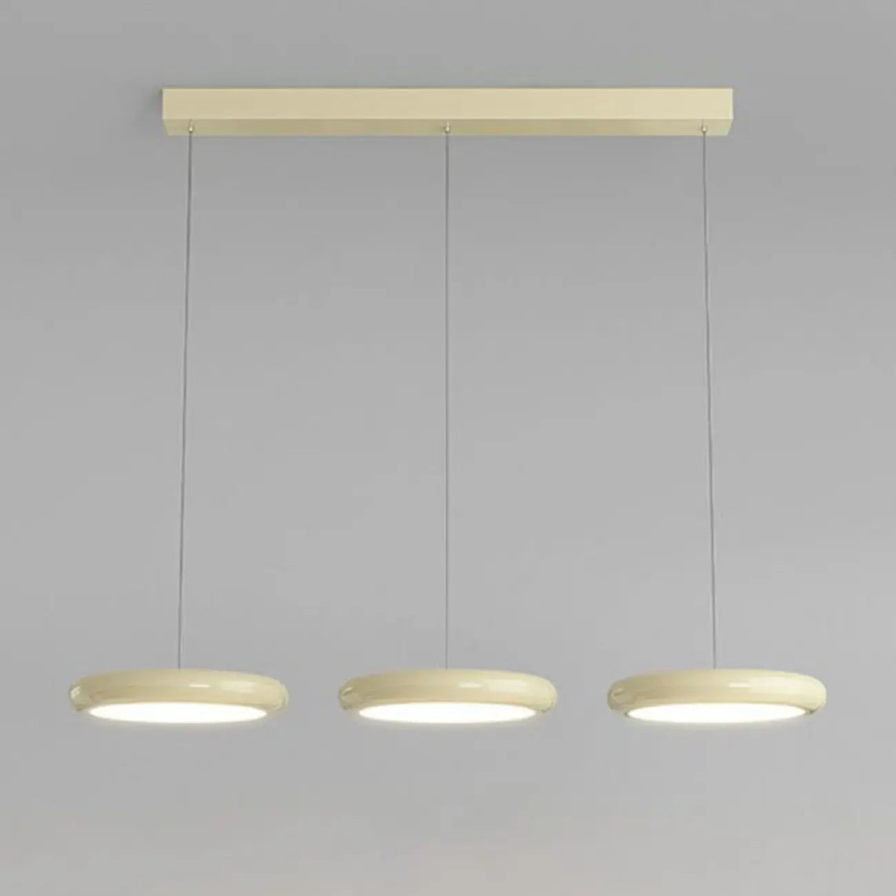 Modern 3 Light Milky Glass LED Pendant Light for Dining Room