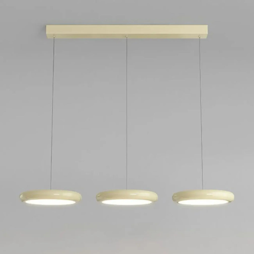 Modern 3 Light Milky Glass LED Pendant Light for Dining Room