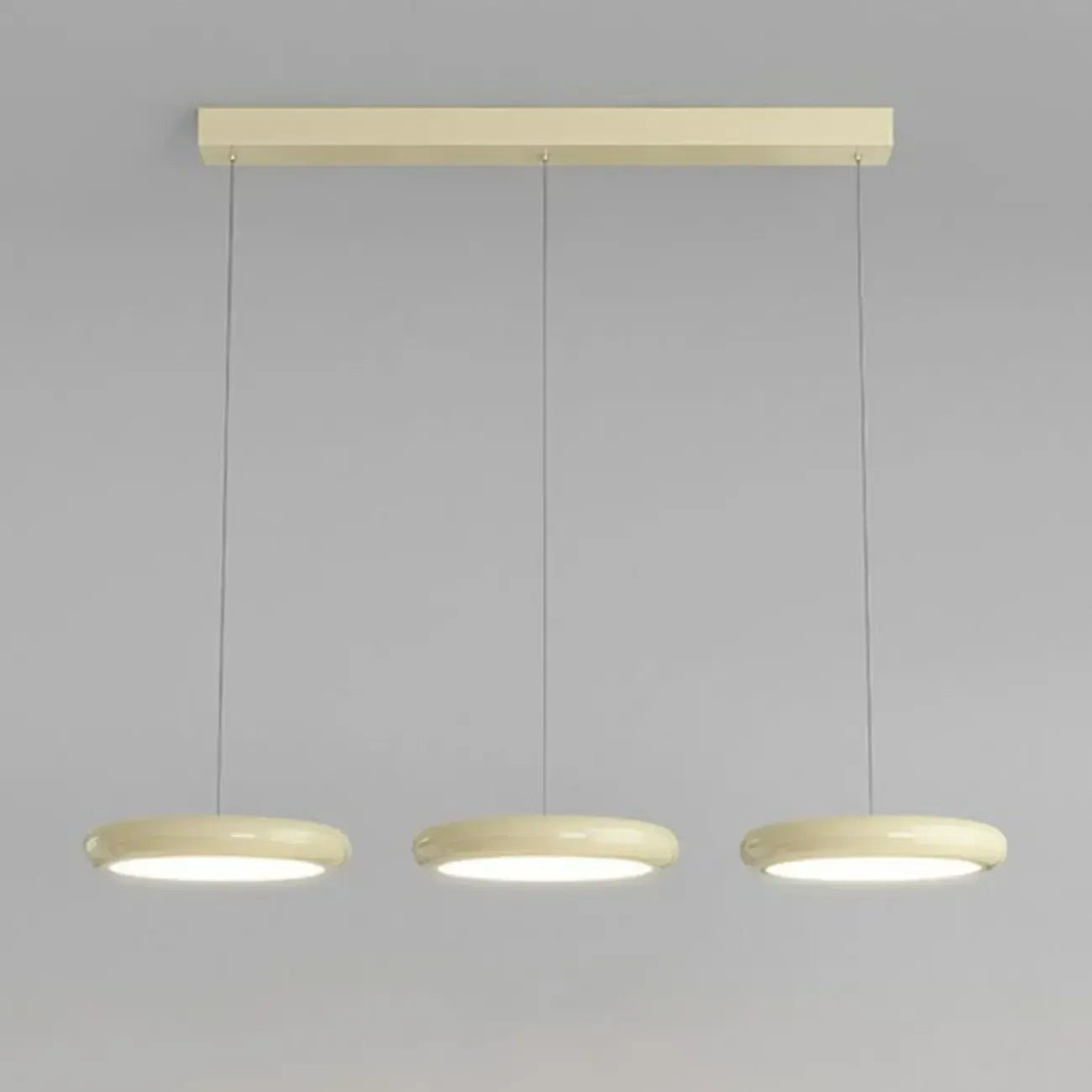 Modern 3 Light Milky Glass LED Pendant Light for Dining Room