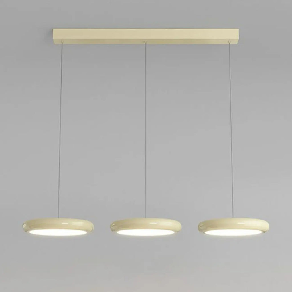 Modern 3 Light Milky Glass LED Pendant Light for Dining Room