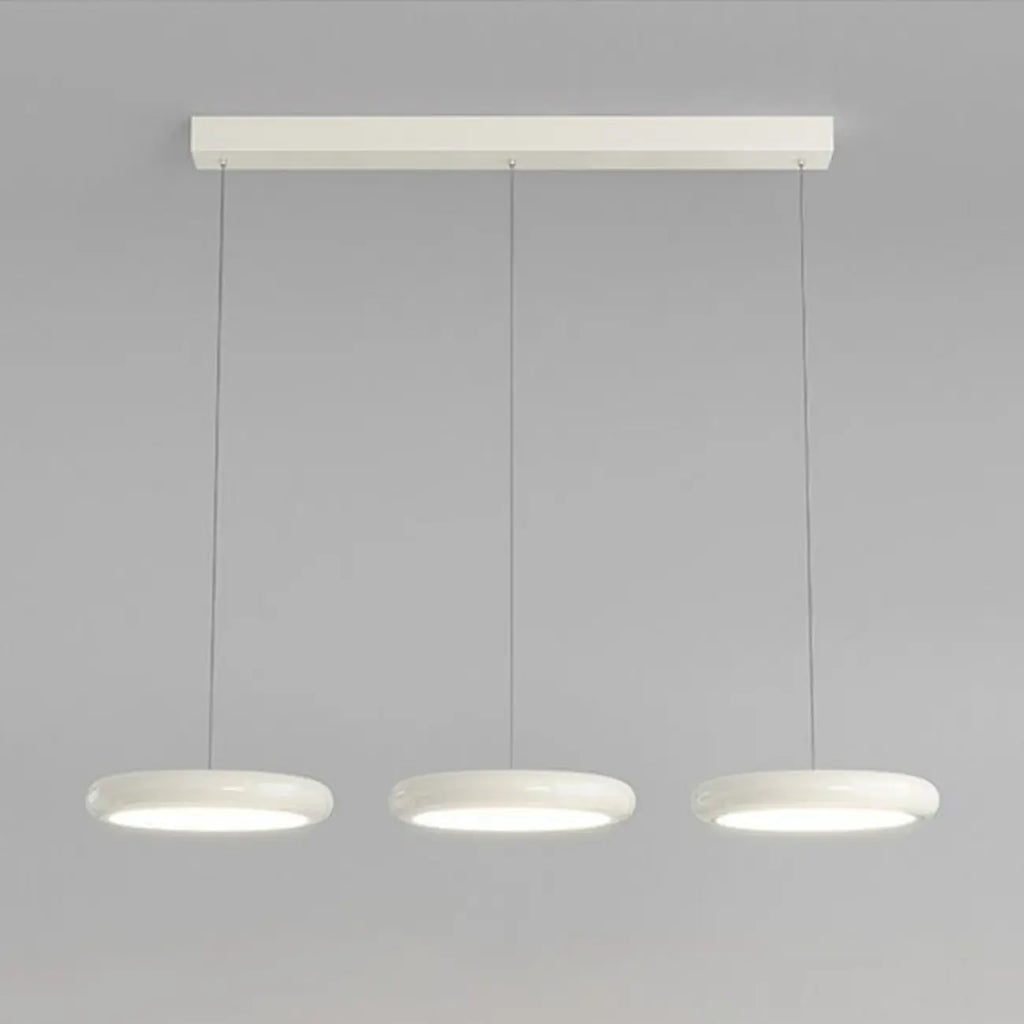 Modern 3 Light Milky Glass LED Pendant Light for Dining Room