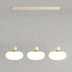 Modern 3 Light Milky Glass LED Pendant Light for Dining Room