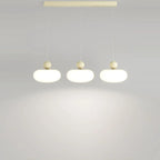 Modern 3 Light Milky Glass LED Pendant Light for Dining Room