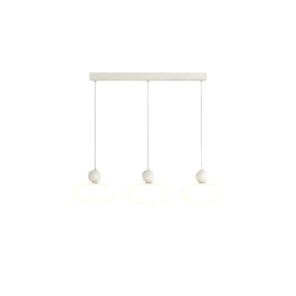 Modern 3 Light Milky Glass LED Pendant Light for Dining Room