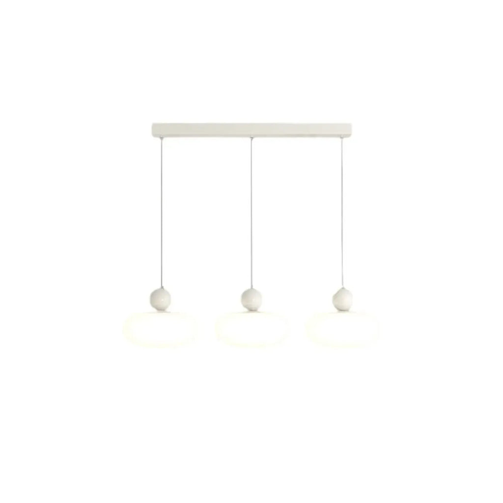 Modern 3 Light Milky Glass LED Pendant Light for Dining Room