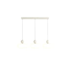 Modern 3 Light Milky Glass LED Pendant Light for Dining Room