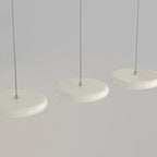 Modern 3 Light Milky Glass LED Pendant Light for Dining Room