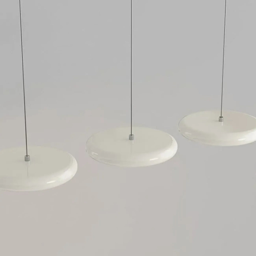Modern 3 Light Milky Glass LED Pendant Light for Dining Room